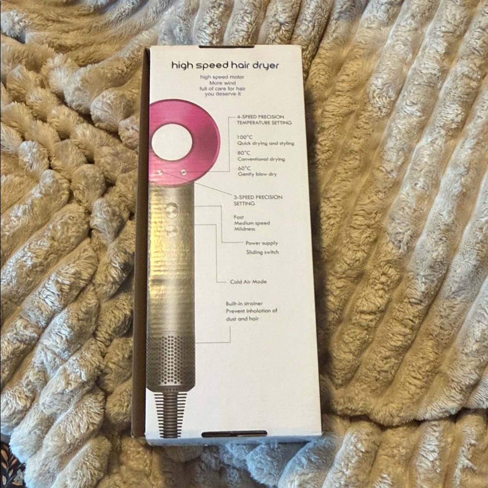 High Speed Hair Dryer - Pink & Gray - Picture 3 of 3